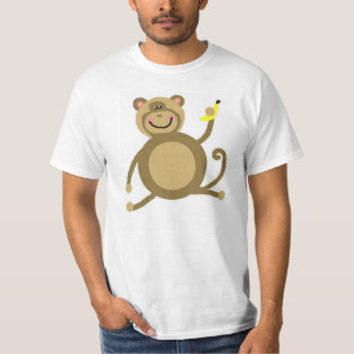 Funky Monkey With Banana Tee shirt