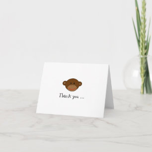 Funky Monkey You Note Thank You Card