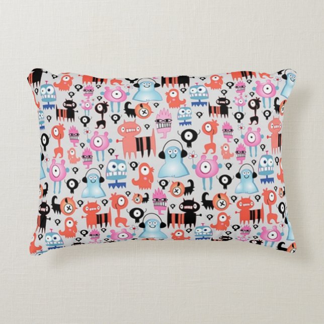 Funky Monsters Decorative Cushion (Front)