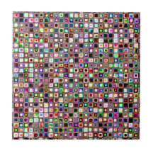 Funky Mosaic Tiles Pattern With Jewel Tones