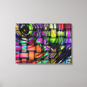Funky Mosaic Wrapped Canvas