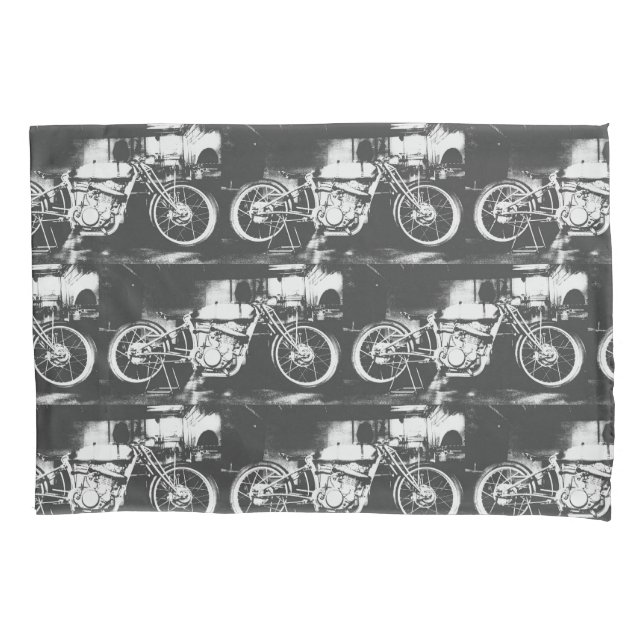 Funky Motorbikes Motorcycles Biker Pillowcase (Front)