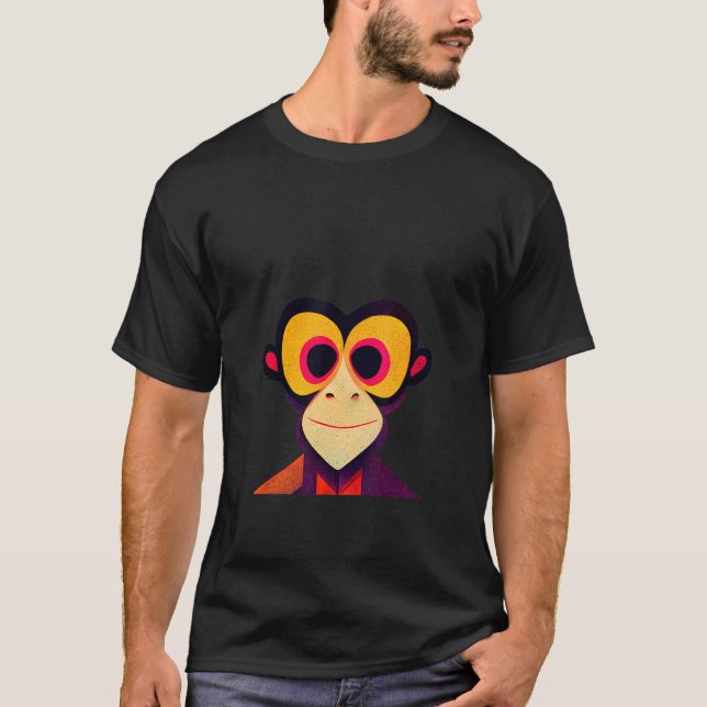 Funky Munky Glasses Monkey T-Shirt (Front)