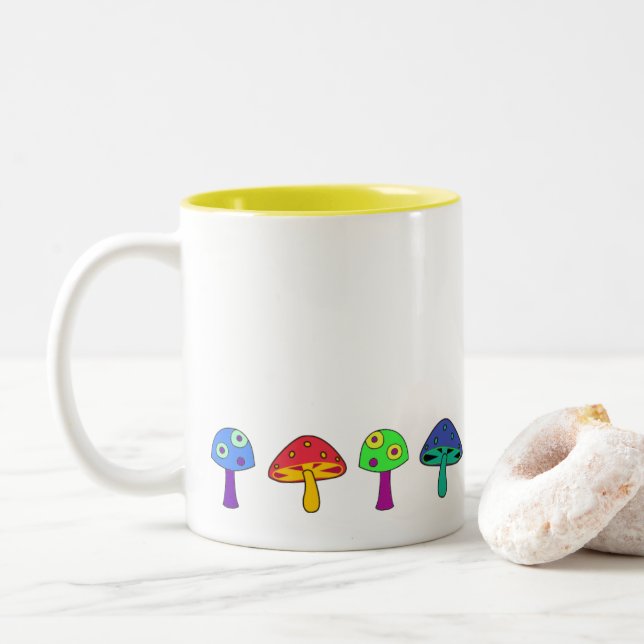 Funky Mushroom Mug (With Donut)