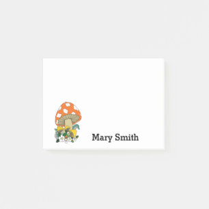 Funky Mushroom Personalized  Post-it Notes