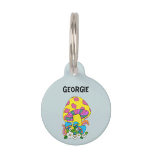 Funky Mushroom Pet Tag