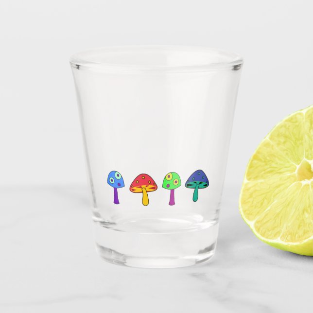 Funky Mushroom Shot glass (Front)