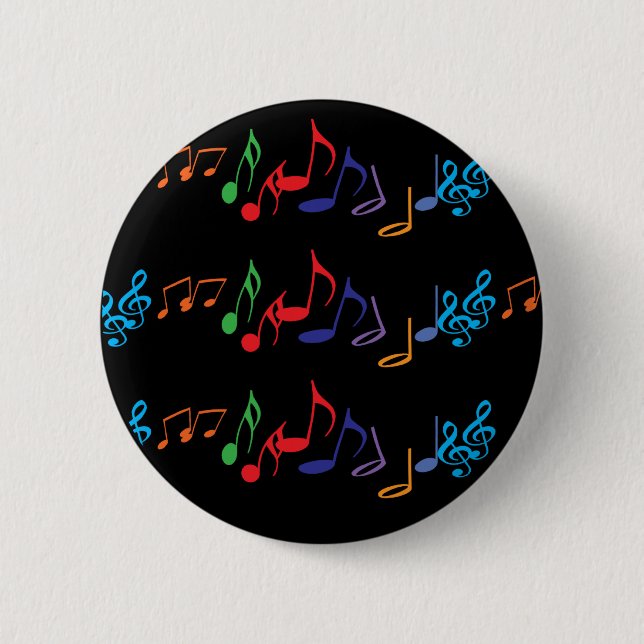 Funky Music Notes Pin (Front)