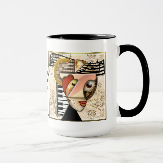 Funky Music (Personalised Ceramic Mug) Mug (Right)