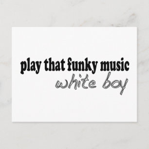 Funky Music White Boy Postcard