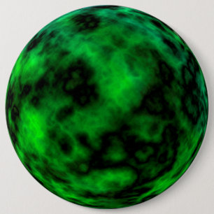 Funky Neon Green Emerald Halloween Abstract 6 Cm Round Badge