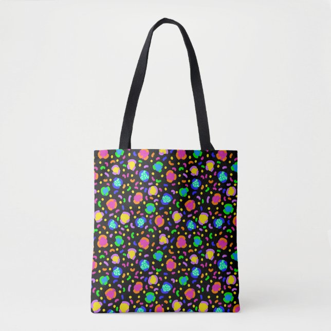 Funky Neon Leopard totebag Tote Bag (Front)