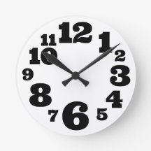 Funky number wall clock