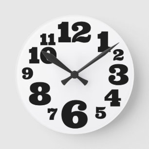 Funky number wall clock