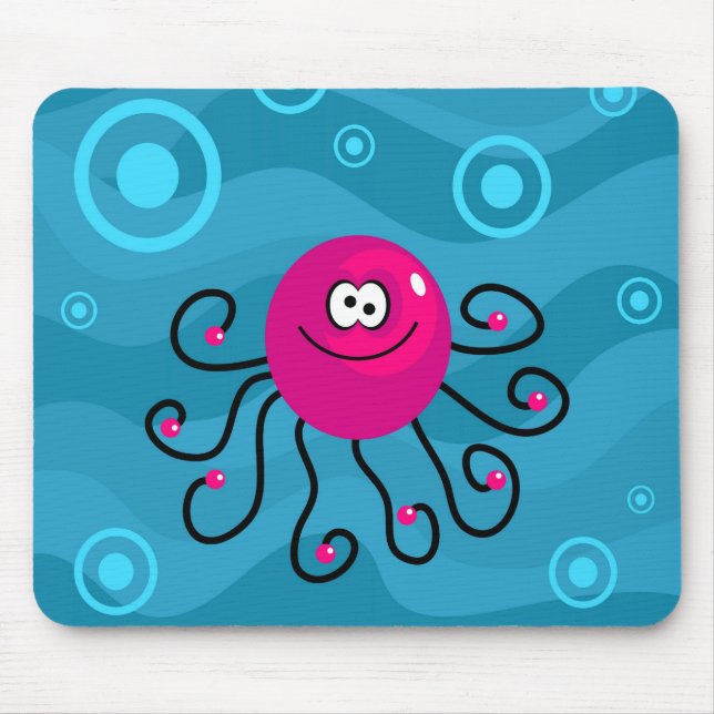 Funky Octopus Mouse Mat (Front)