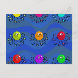 Funky Octopus Postcard