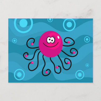 Funky Octopus Postcard