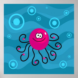Funky Octopus Poster
