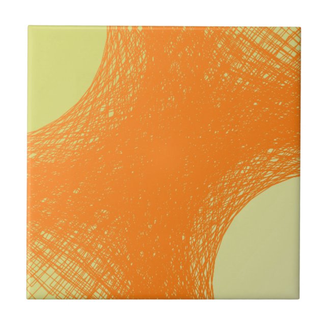 funky orange colour tile (Front)