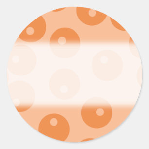 Funky orange retro pattern. classic round sticker