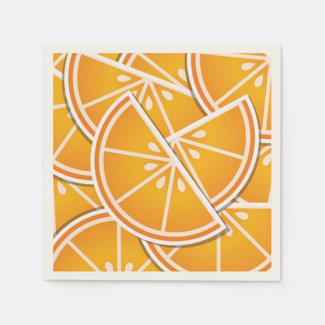 Funky orange wedges napkin (Front)