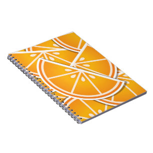 Funky orange wedges notebook