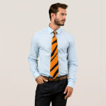 Funky Orange Zebra Print Pattern Stripes   Tie<br><div class="desc">Funky Orange Zebra Print Pattern Stripes</div>