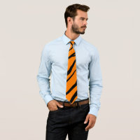 Funky Orange Zebra Print Pattern Stripes