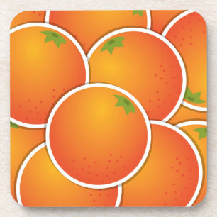 Funky oranges coaster
