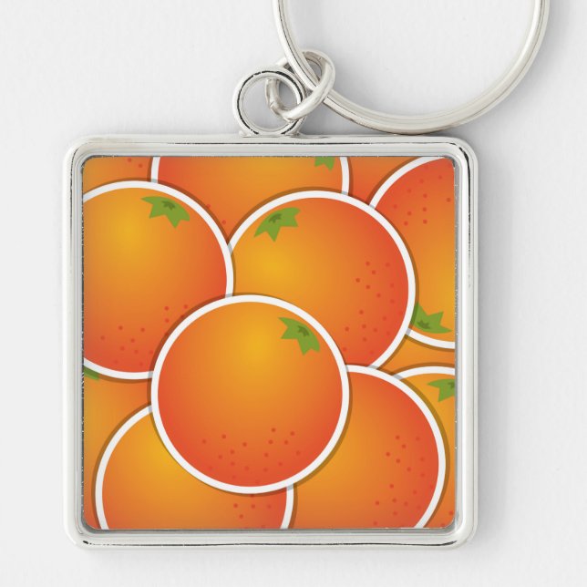Funky oranges key ring (Front)