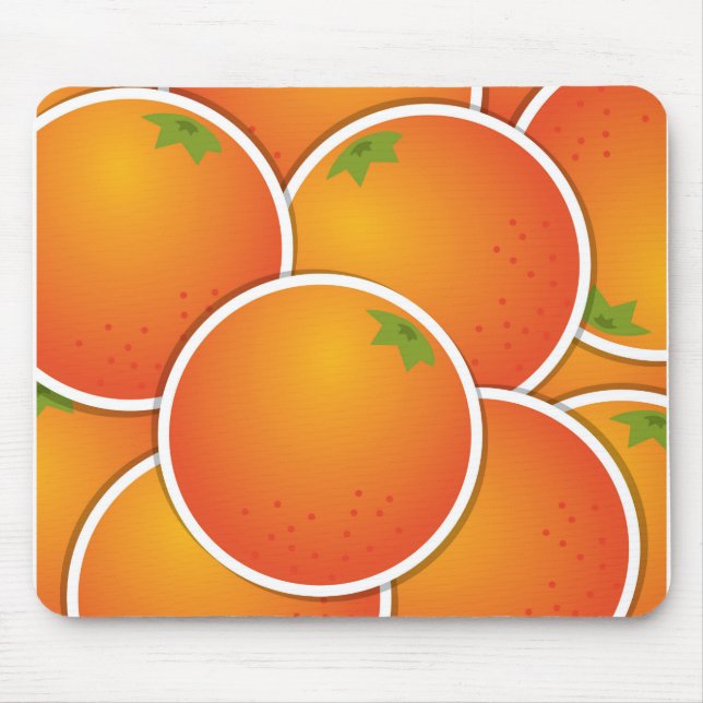 Funky oranges mouse mat (Front)