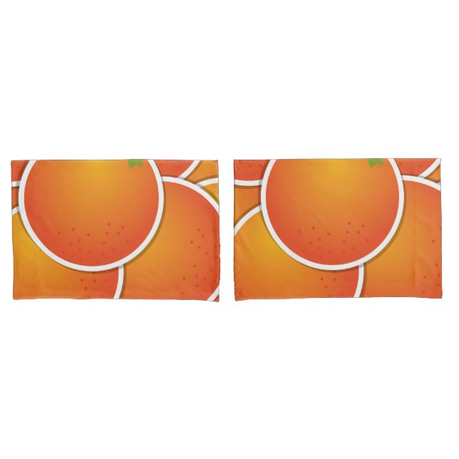 Funky oranges pillowcase (Front-Set)