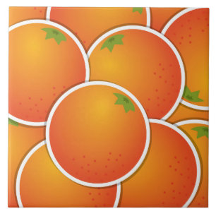 Funky oranges tile