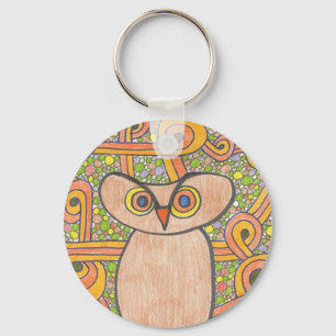Funky Owl Key Ring