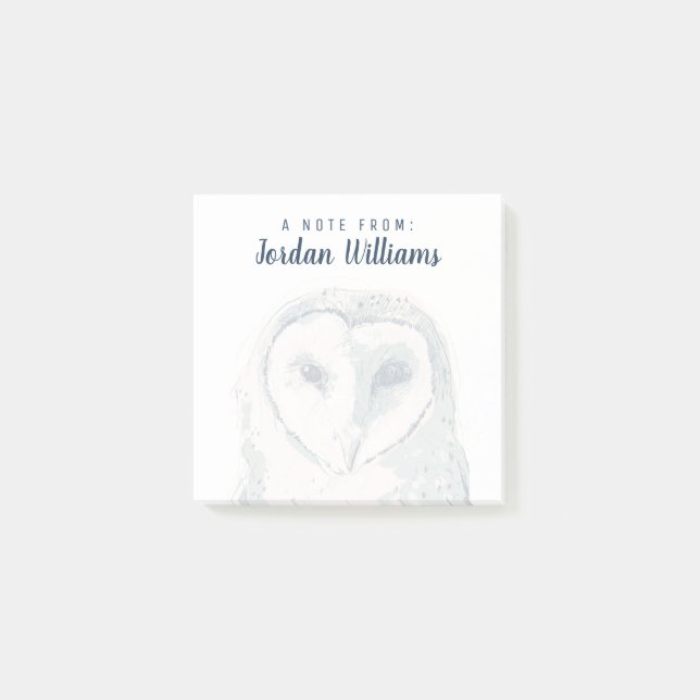 Funky Owl Portrait Post-it Notes (Front)