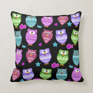 funky owls cushion