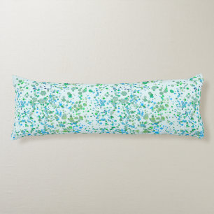Funky Paint Splatter Blue and Green Body Cushion