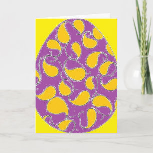 Funky Paisley Easter Card