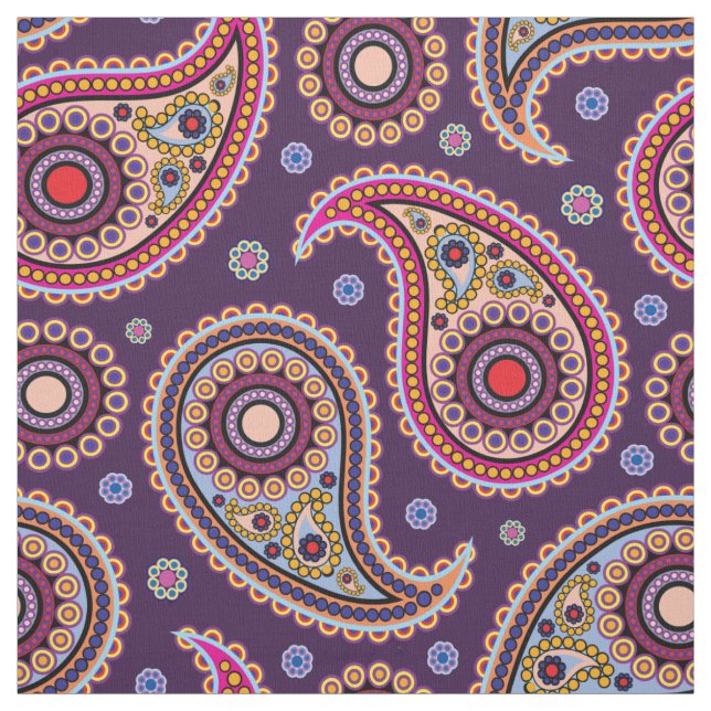Funky Paisley Fabric (Swatch)