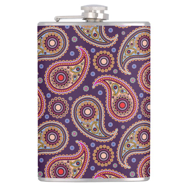 Funky Paisley Flask (Front)