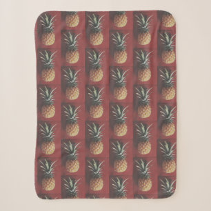 Funky Pale Red Pineapple Yummy Blanket