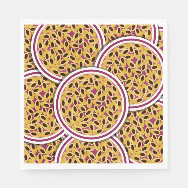 Funky passion fruit napkin (Front)