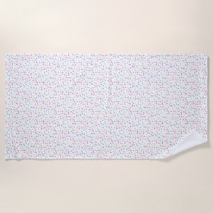 Funky Pastel Colours Dots Circles Beach Towel
