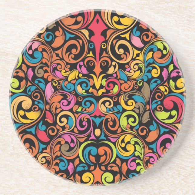 Funky pattern coaster (Front)