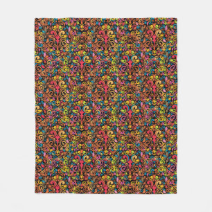 Funky pattern fleece blanket
