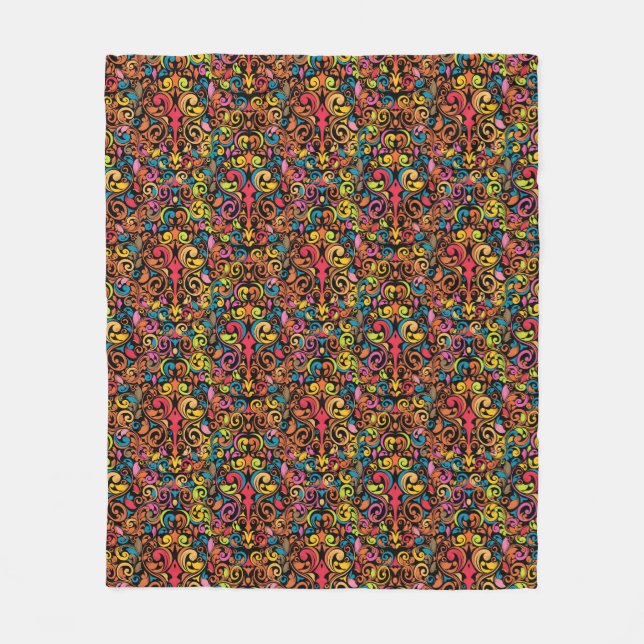 Funky pattern fleece blanket (Front)