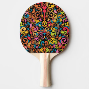 Funky pattern ping pong paddle