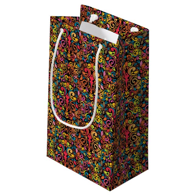 Funky pattern small gift bag (Back Angled)