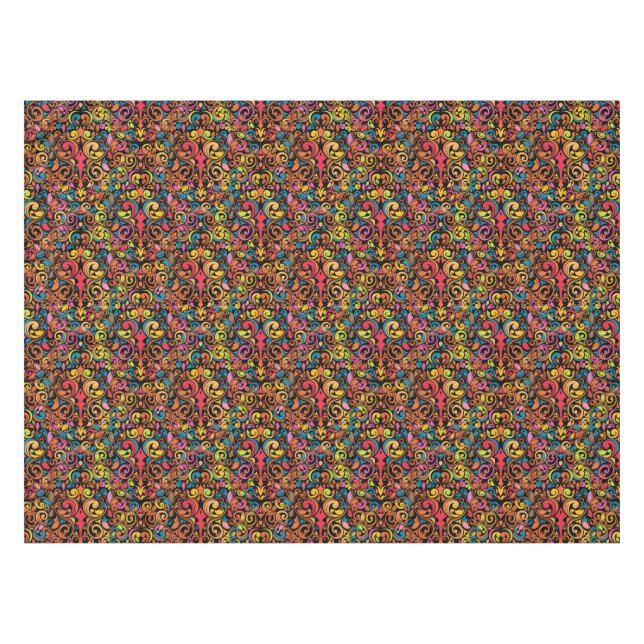 Funky pattern tablecloth (Front (Horizontal))
