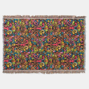 Funky pattern throw blanket